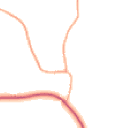 Daytime road noise heatmap for IP19 0AZ
