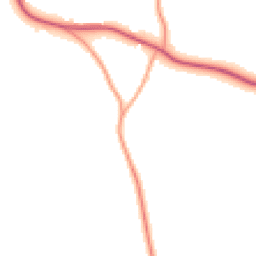 Daytime road noise heatmap for IP19 0LQ