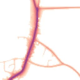 Daytime road noise heatmap for IP19 8DQ