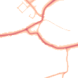 Daytime road noise heatmap for IP19 8PE