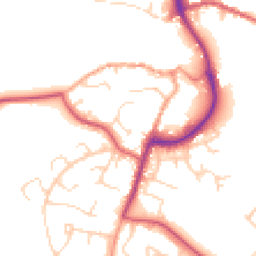 Daytime road noise heatmap for IP19 8TB