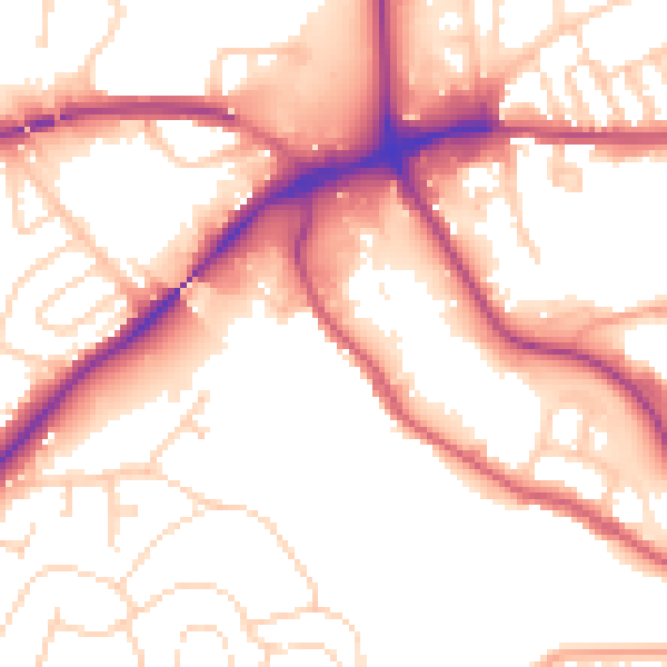 Daytime road noise heatmap for IP2 0AH