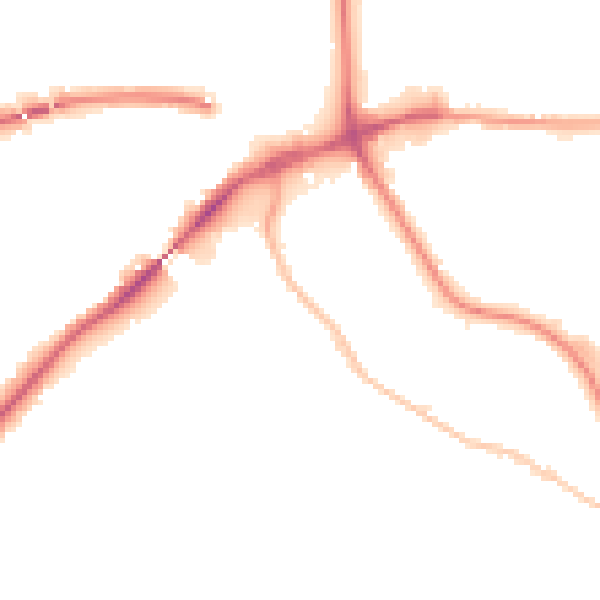 Night-time road noise heatmap for IP2 0AH