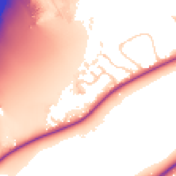 Daytime road noise heatmap for IP2 0AZ