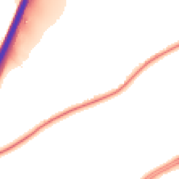 Night-time road noise heatmap for IP2 0DA