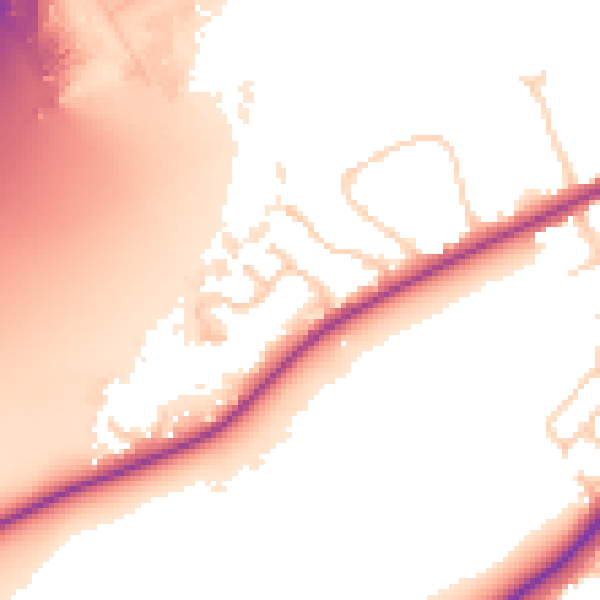 Daytime road noise heatmap for IP2 0DB