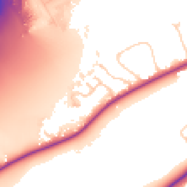 Daytime road noise heatmap for IP2 0DS