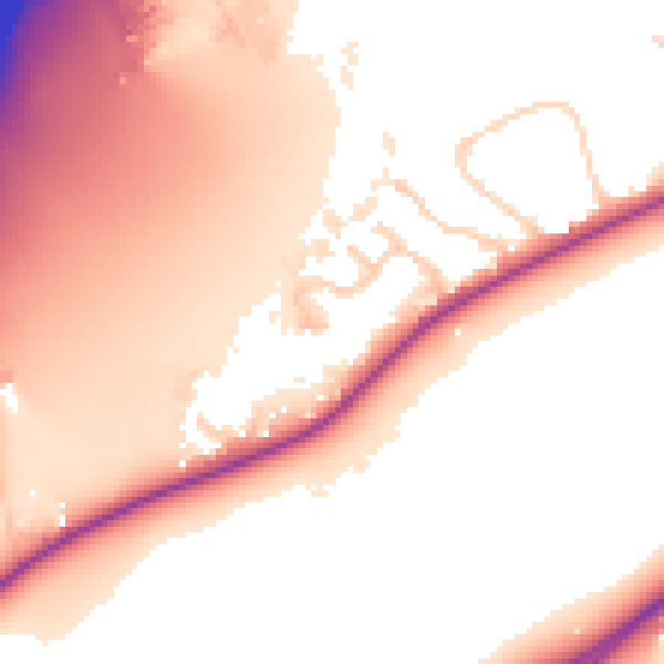 Daytime road noise heatmap for IP2 0EA