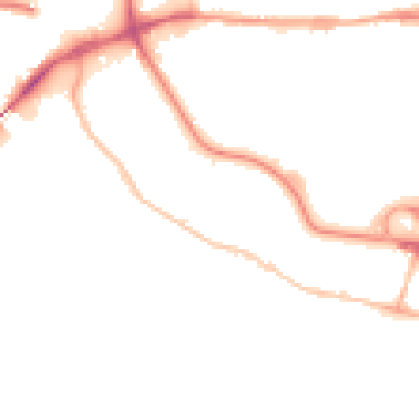 Night-time road noise heatmap for IP2 0ED