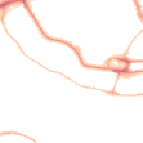 Night-time road noise heatmap for IP2 0EH