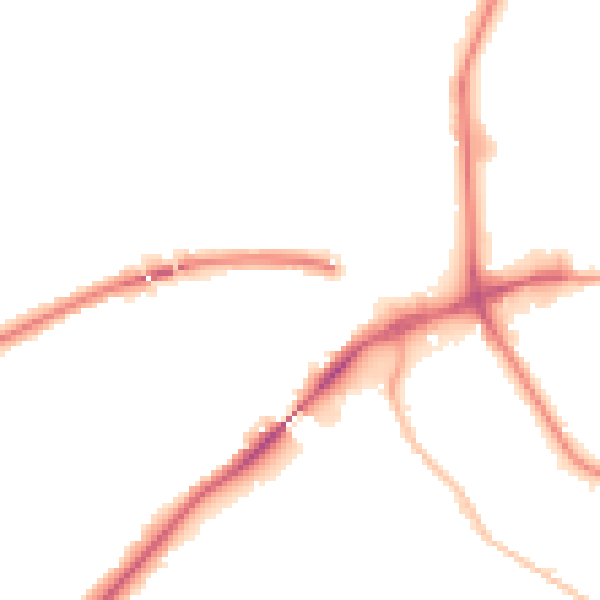 Night-time road noise heatmap for IP2 0EN