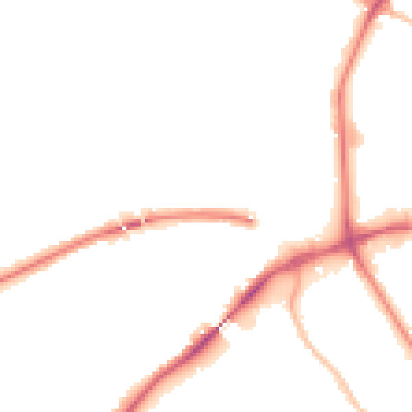 Night-time road noise heatmap for IP2 0ER