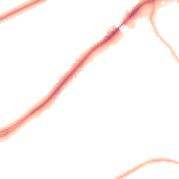 Night-time road noise heatmap for IP2 0NZ