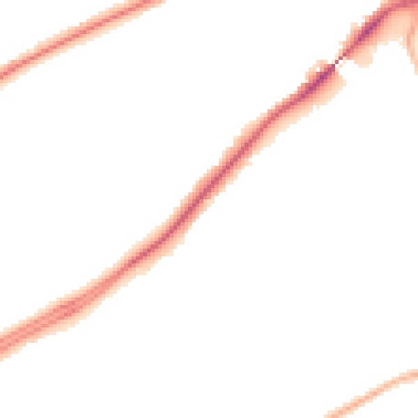 Night-time road noise heatmap for IP2 0XD