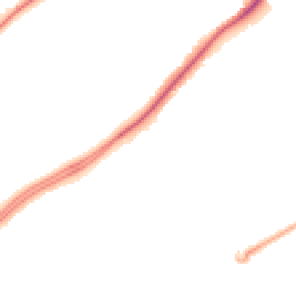 Night-time road noise heatmap for IP2 0XG