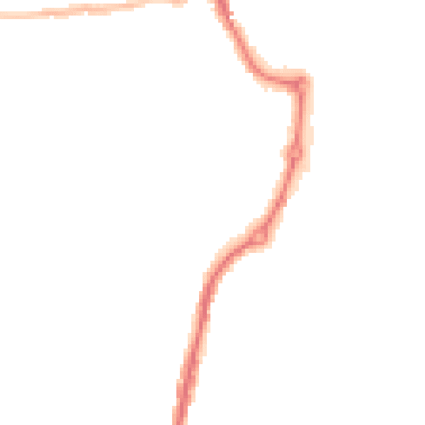 Night-time road noise heatmap for IP2 8HY