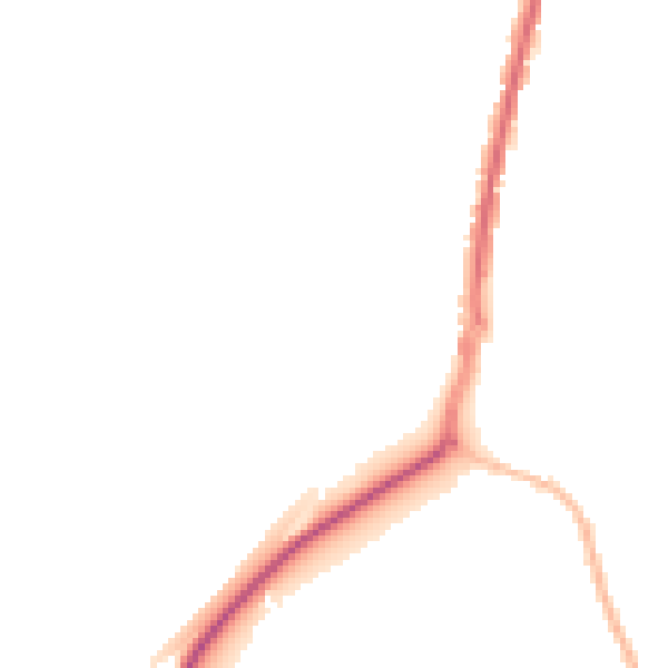 Night-time road noise heatmap for IP2 8LU