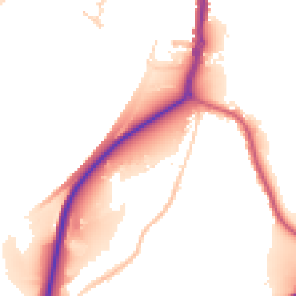Daytime road noise heatmap for IP2 8NE