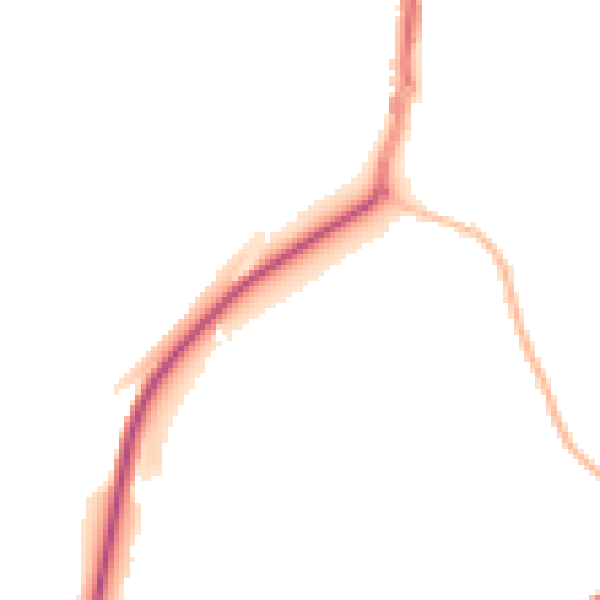 Night-time road noise heatmap for IP2 8NE