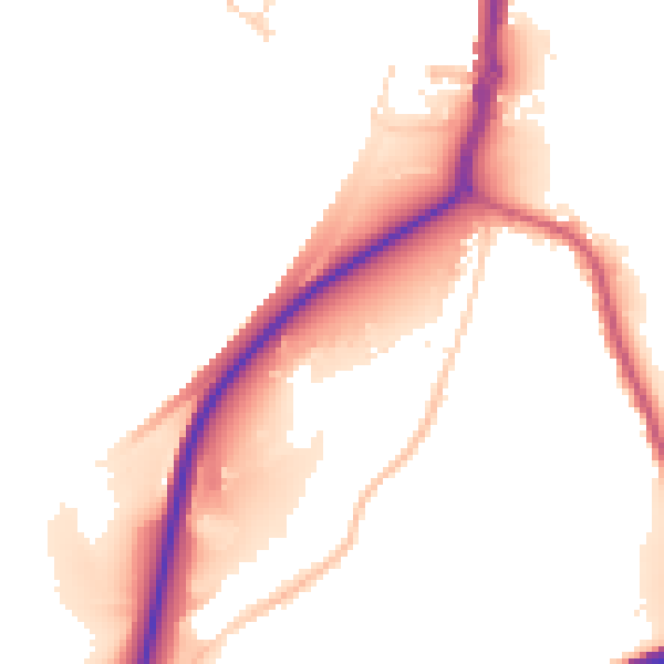 Daytime road noise heatmap for IP2 8NN