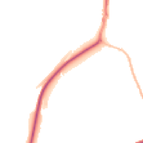 Night-time road noise heatmap for IP2 8NN