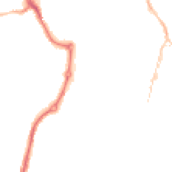 Night-time road noise heatmap for IP2 8TD