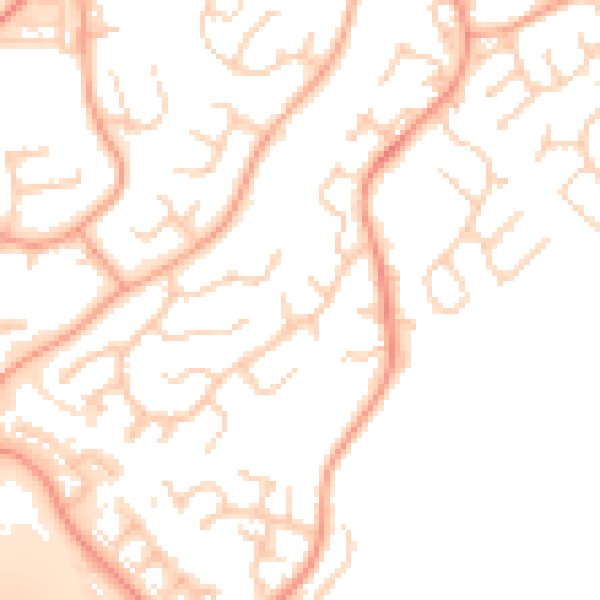 Daytime road noise heatmap for IP2 9ED