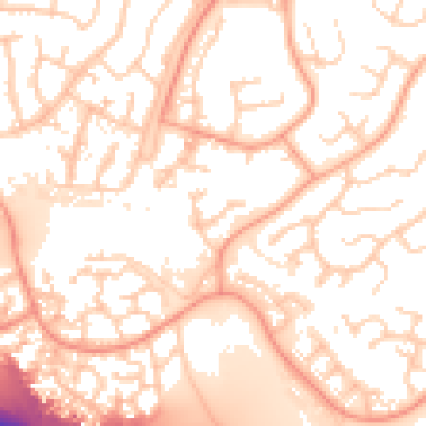 Daytime road noise heatmap for IP2 9EN