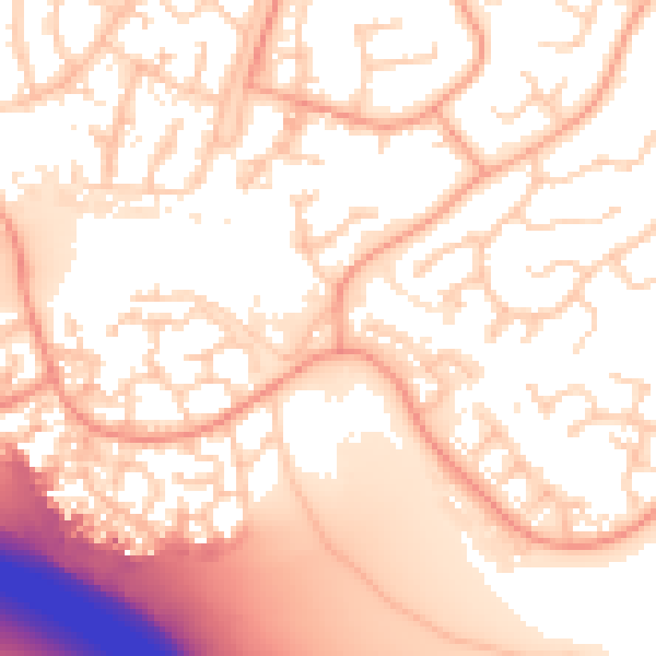 Daytime road noise heatmap for IP2 9HB