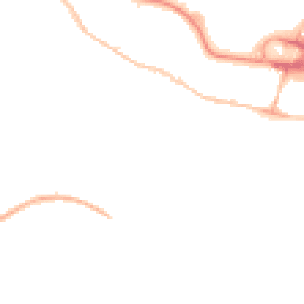 Night-time road noise heatmap for IP2 9HF