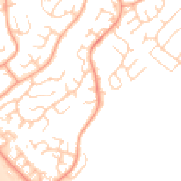 Daytime road noise heatmap for IP2 9SE