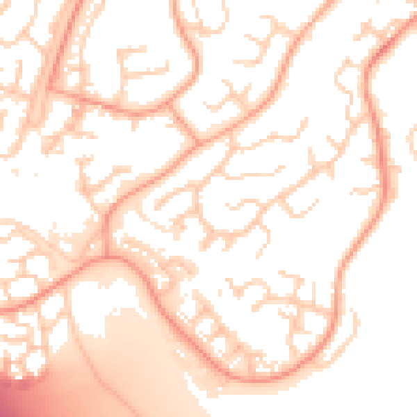 Daytime road noise heatmap for IP2 9SN