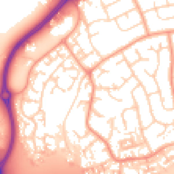 Daytime road noise heatmap for IP2 9XG