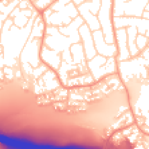 Daytime road noise heatmap for IP2 9XS