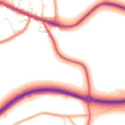 Daytime road noise heatmap for IP21 4AA