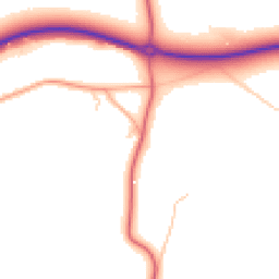 Daytime road noise heatmap for IP21 4AE