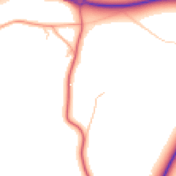 Daytime road noise heatmap for IP21 4AG