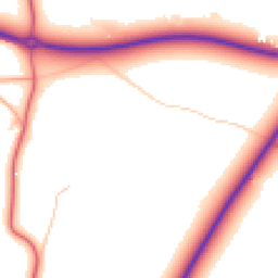 Daytime road noise heatmap for IP21 4AH