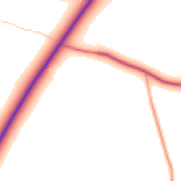 Daytime road noise heatmap for IP21 4AN