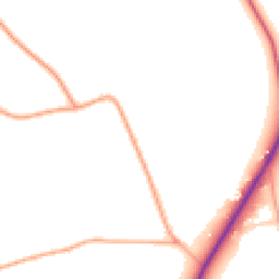 Daytime road noise heatmap for IP21 4BH
