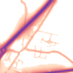 Daytime road noise heatmap for IP21 4DB