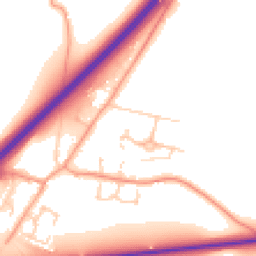 Daytime road noise heatmap for IP21 4DG