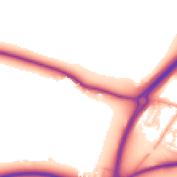 Daytime road noise heatmap for IP21 4DH