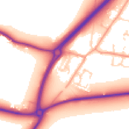 Daytime road noise heatmap for IP21 4DL