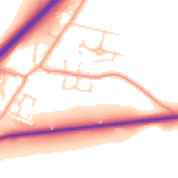 Daytime road noise heatmap for IP21 4DW
