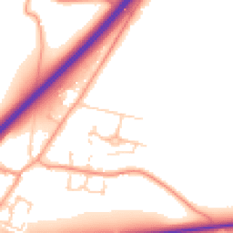 Daytime road noise heatmap for IP21 4EA