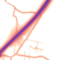 Daytime road noise heatmap for IP21 4ED