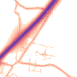 Daytime road noise heatmap for IP21 4EN