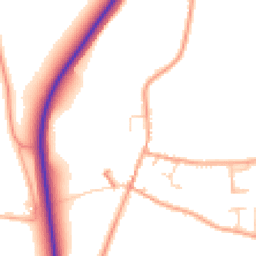 Daytime road noise heatmap for IP21 4FE