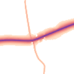 Daytime road noise heatmap for IP21 4HB